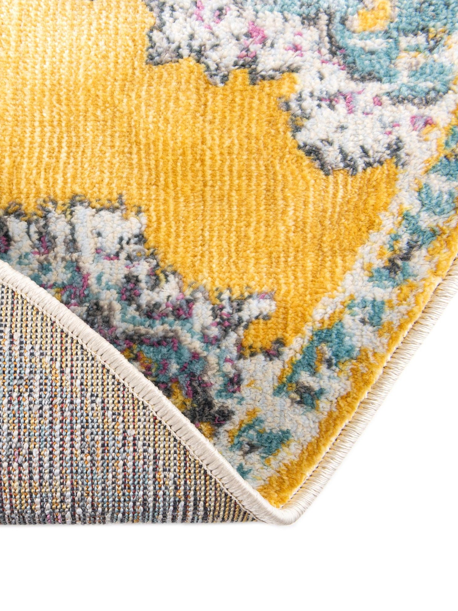Yellow 8' 2 x 10' Paragon Oval Area Rug 100% Polypropylene Colorful Vivid Boho Style Modern Carpet for Unique Interiors for Sale at Rug Engine