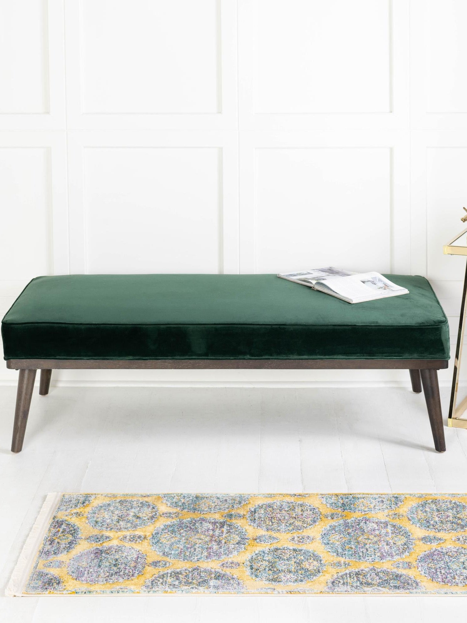 Yellow 2' 2 x 6' Paragon Runner Area Rug 100% Polypropylene Colorful Vivid Boho Style Modern Carpet for Unique Interiors for Sale at Rug Engine