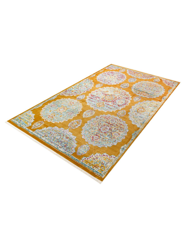 Orange 6' x 9' Paragon Rectangle Area Rug 100% Polypropylene Colorful Vivid Boho Style Modern Carpet for Unique Interiors for Sale at Rug Engine