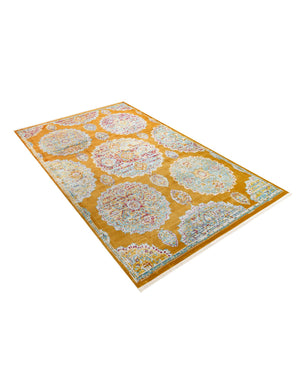 Orange 6' x 9' Paragon Rectangle Area Rug 100% Polypropylene Colorful Vivid Boho Style Modern Carpet for Unique Interiors for Sale at Rug Engine