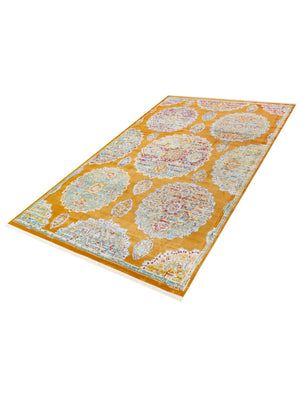 Orange 5' 5 x 8' Paragon Rectangle Area Rug 100% Polypropylene Colorful Vivid Boho Style Modern Carpet for Unique Interiors for Sale at Rug Engine