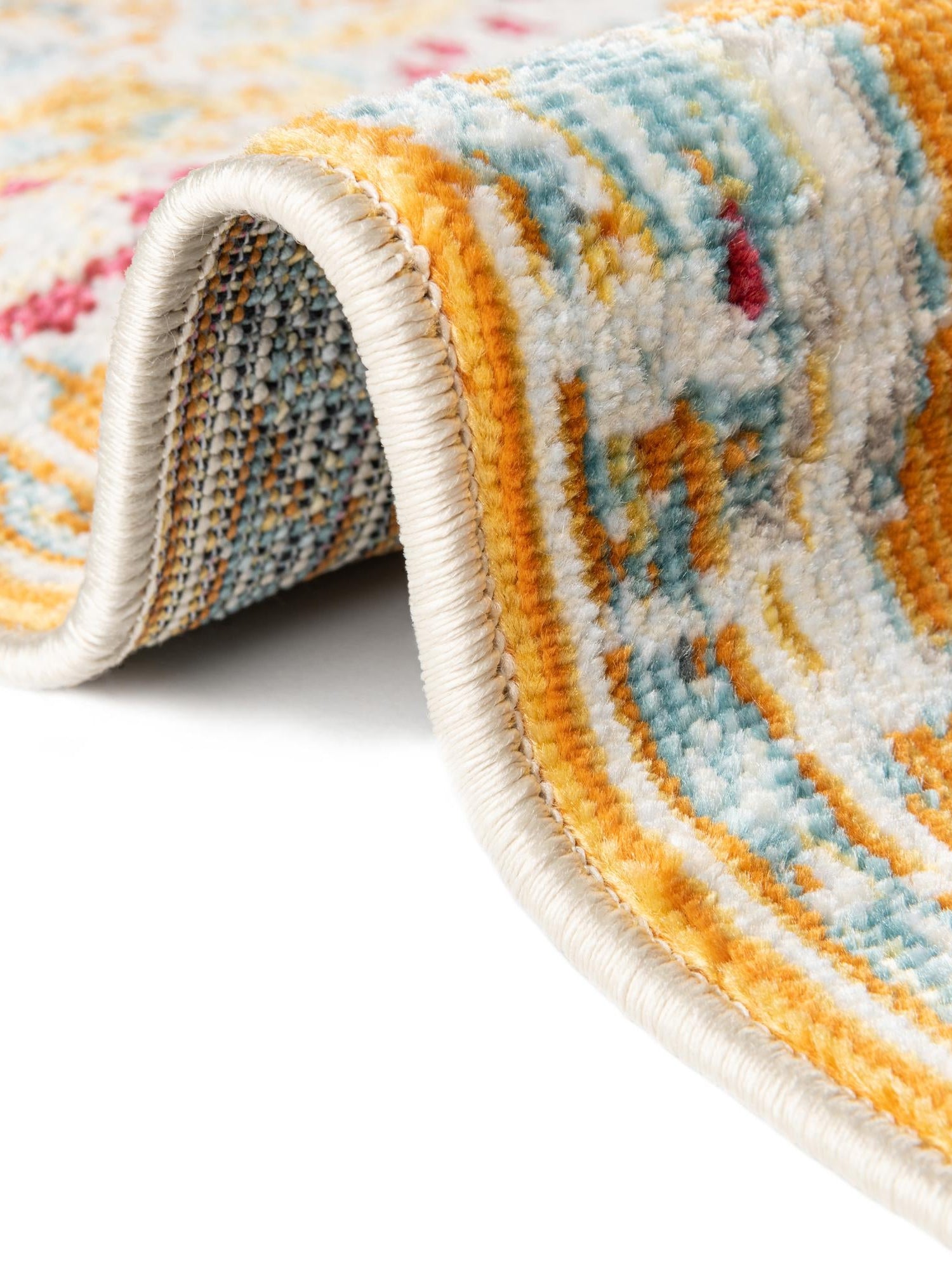 Orange 6' x 9' Paragon Rectangle Area Rug 100% Polypropylene Colorful Vivid Boho Style Modern Carpet for Unique Interiors for Sale at Rug Engine