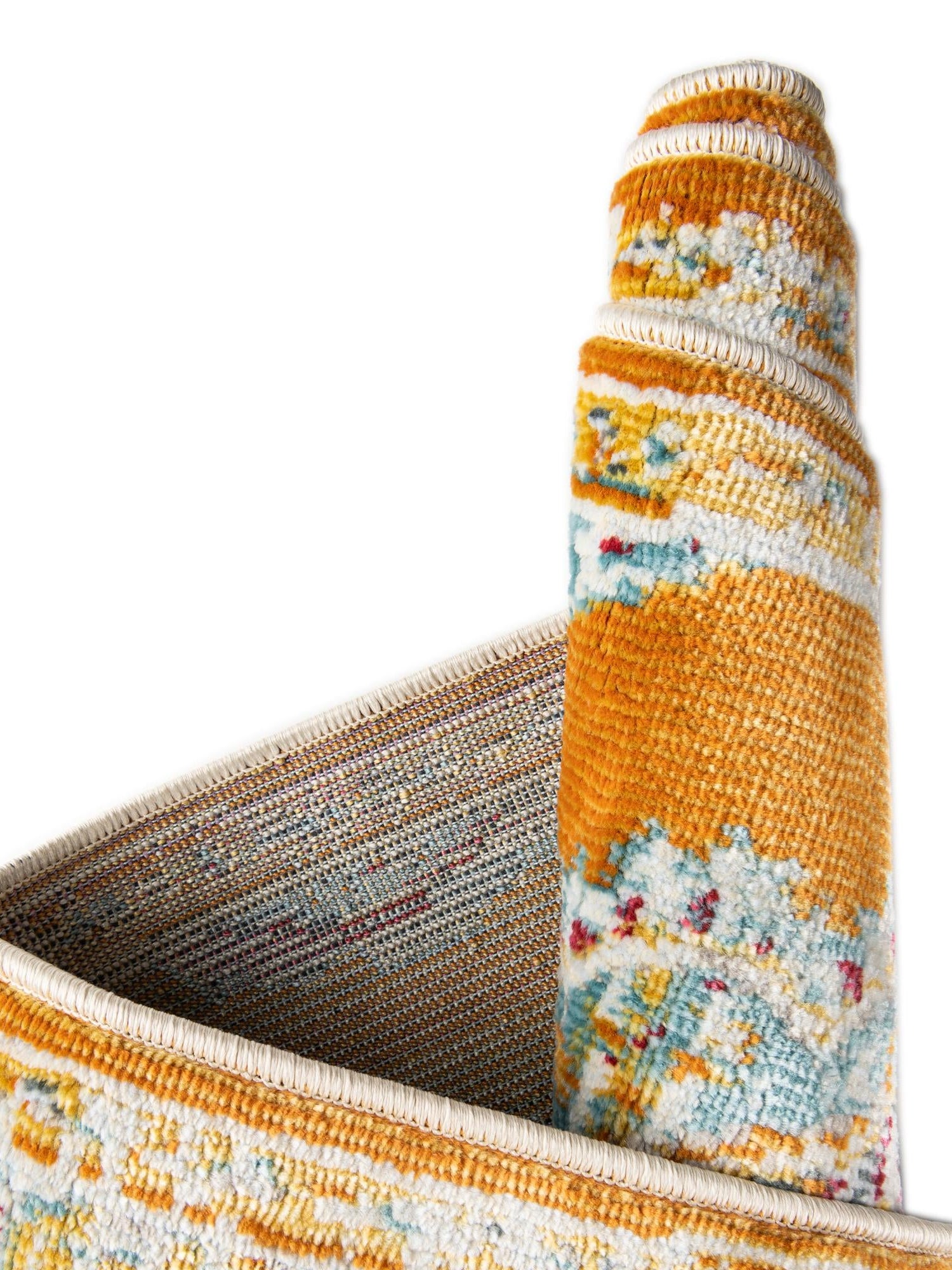 Orange 6' x 9' Paragon Rectangle Area Rug 100% Polypropylene Colorful Vivid Boho Style Modern Carpet for Unique Interiors for Sale at Rug Engine