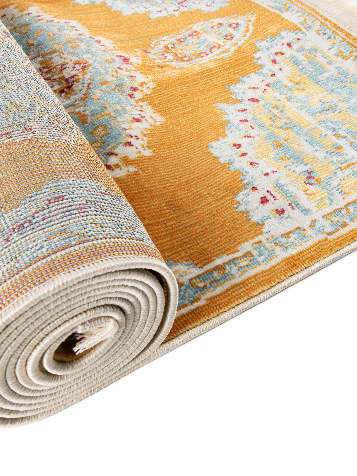 Orange 9' x 12' Paragon Rectangle Area Rug 100% Polypropylene Colorful Vivid Boho Style Modern Carpet for Unique Interiors for Sale at Rug Engine