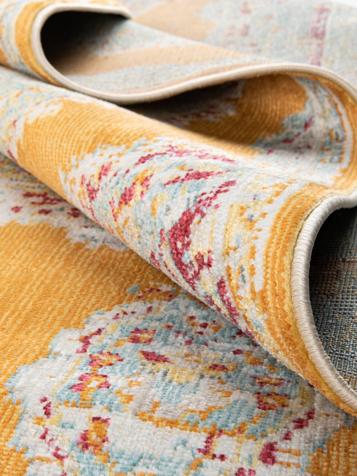 Orange 9' x 12' Paragon Rectangle Area Rug 100% Polypropylene Colorful Vivid Boho Style Modern Carpet for Unique Interiors for Sale at Rug Engine