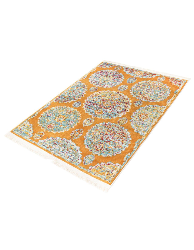 Orange 2' 2 x 3' Paragon Rectangle Area Rug 100% Polypropylene Colorful Vivid Boho Style Modern Carpet for Unique Interiors for Sale at Rug Engine