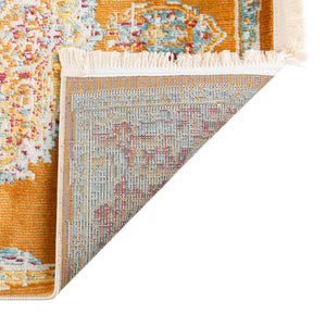 Orange 8' 2 x 8' 2 Paragon Square Area Rug 100% Polypropylene Colorful Vivid Boho Style Modern Carpet for Unique Interiors for Sale at Rug Engine