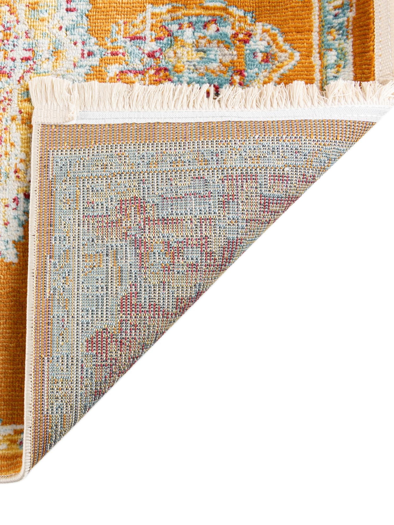 Orange 5' 5 x 5' 5 Paragon Square Area Rug 100% Polypropylene Colorful Vivid Boho Style Modern Carpet for Unique Interiors for Sale at Rug Engine