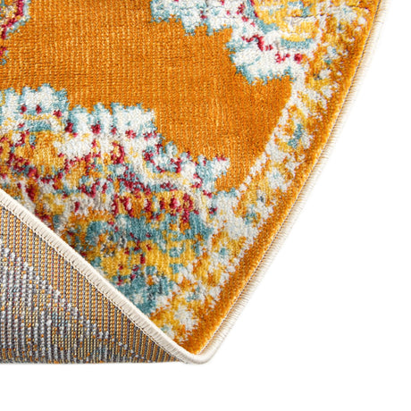 Orange 3' 3 x 5' 3 Paragon Oval Area Rug 100% Polypropylene Colorful Vivid Boho Style Modern Carpet for Unique Interiors for Sale at Rug Engine