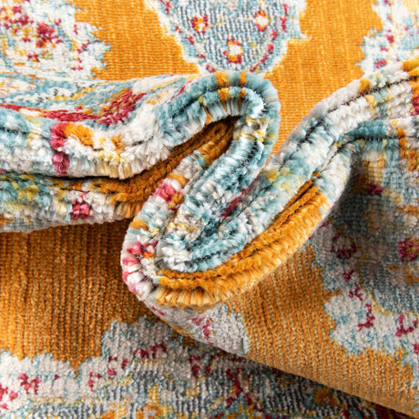 Orange 2' 7 x 12' Paragon Runner Area Rug 100% Polypropylene Colorful Vivid Boho Style Modern Carpet for Unique Interiors for Sale at Rug Engine