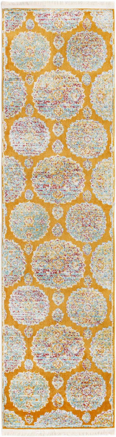 Orange 2' 2 x 8' Paragon Runner Area Rug 100% Polypropylene Colorful Vivid Boho Style Modern Carpet for Unique Interiors for Sale at Rug Engine