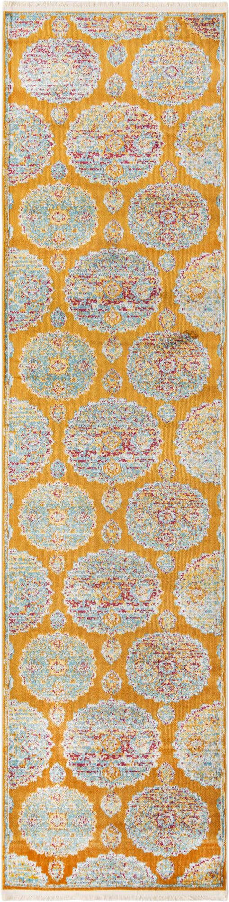 Orange 2' 7 x 10' Paragon Runner Area Rug 100% Polypropylene Colorful Vivid Boho Style Modern Carpet for Unique Interiors for Sale at Rug Engine