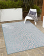 Pink and Aqua 2' x 3' 1 Jill Zarin Outdoor Rectangle Area Rug Weather Resistant for Patio, Deck, Terrace, Balcony, Porch Durable 100% Polypropylene Carpet for Outside for Sale at Rug Engine