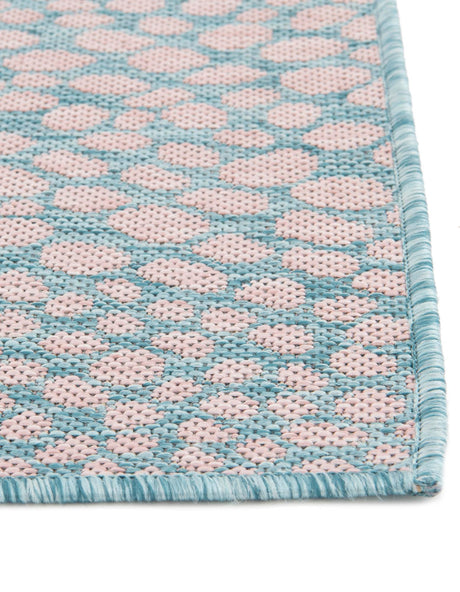 Pink and Aqua 9' x 12' Jill Zarin Outdoor Rectangle Area Rug Weather Resistant for Patio, Deck, Terrace, Balcony, Porch Durable 100% Polypropylene Carpet for Outside for Sale at Rug Engine