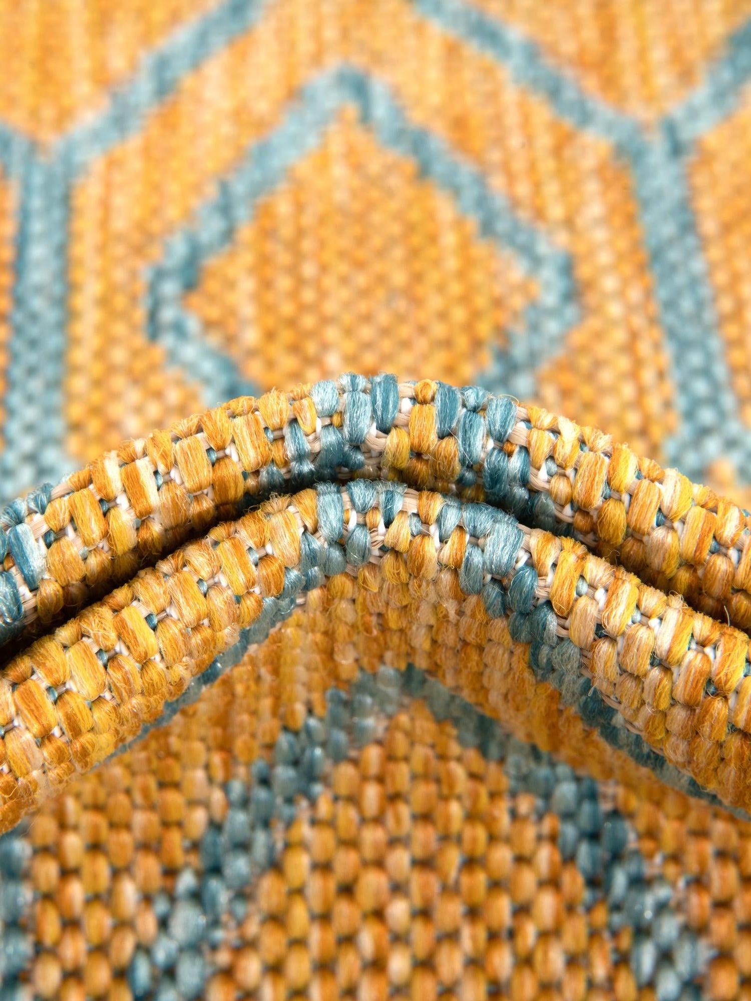 Yellow and Aqua 3' 1 x 5' 3 Jill Zarin Outdoor Rectangle Area Rug Weather Resistant for Patio, Deck, Terrace, Balcony, Porch Durable 100% Polypropylene Carpet for Outside for Sale at Rug Engine