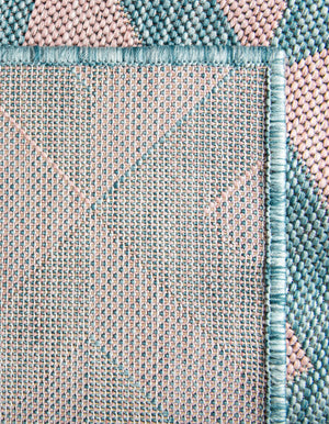 Pink and Aqua 9' x 12' Jill Zarin Outdoor Rectangle Area Rug Weather Resistant for Patio, Deck, Terrace, Balcony, Porch Durable 100% Polypropylene Carpet for Outside for Sale at Rug Engine