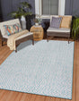 Pink and Aqua 9' x 12' Jill Zarin Outdoor Rectangle Rug