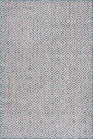 Pink and Aqua 5' 3 x 8' Jill Zarin Outdoor Rectangle Area Rug Weather Resistant for Patio, Deck, Terrace, Balcony, Porch Durable 100% Polypropylene Carpet for Outside for Sale at Rug Engine