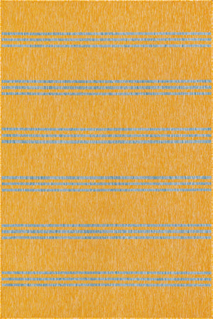 Yellow and Aqua 5' 3 x 8' Jill Zarin Outdoor Rectangle Area Rug Weather Resistant for Patio, Deck, Terrace, Balcony, Porch Durable 100% Polypropylene Carpet for Outside for Sale at Rug Engine