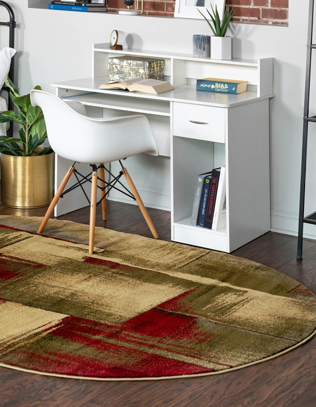 Multicolor 7' 10 x 10' Barista Oval Area Rug 100% Polypropylene Abstract Modern Geometric Carpet for Living Room Dining Office Dorm Room Decor for Sale at Rug Engine
