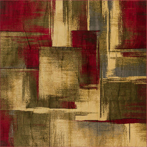 Multicolor 10' x 10' Barista Square Area Rug 100% Polypropylene Abstract Modern Geometric Carpet for Living Room Dining Office Dorm Room Decor for Sale at Rug Engine