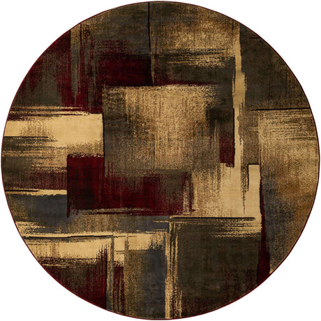Multicolor 10' x 10' Barista Round Area Rug 100% Polypropylene Abstract Modern Geometric Carpet for Living Room Dining Office Dorm Room Decor for Sale at Rug Engine