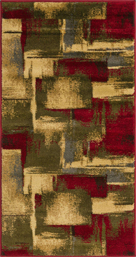 Multicolor 2' x 4' 1 Barista Runner Area Rug 100% Polypropylene Abstract Modern Geometric Carpet for Living Room Dining Office Dorm Room Decor for Sale at Rug Engine