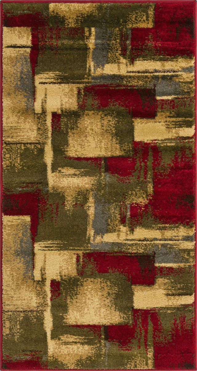 Multicolor 2' x 4' 1 Barista Runner Area Rug 100% Polypropylene Abstract Modern Geometric Carpet for Living Room Dining Office Dorm Room Decor for Sale at Rug Engine
