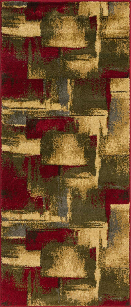 Multicolor 2' x 5' 1 Barista Runner Area Rug 100% Polypropylene Abstract Modern Geometric Carpet for Living Room Dining Office Dorm Room Decor for Sale at Rug Engine