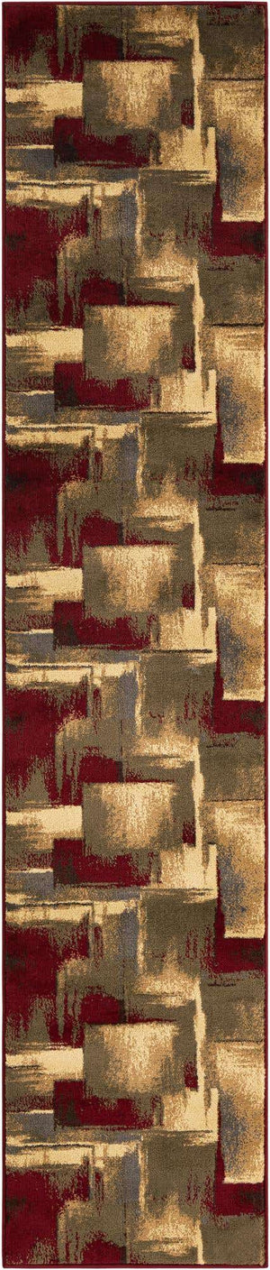 Multicolor 2' 2 x 10' Barista Runner Area Rug 100% Polypropylene Abstract Modern Geometric Carpet for Living Room Dining Office Dorm Room Decor for Sale at Rug Engine