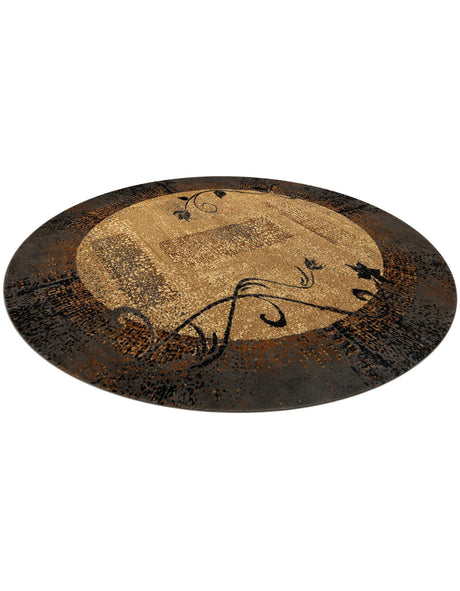 Beige 10' x 10' Barista Round Area Rug 100% Polypropylene Abstract Modern Geometric Carpet for Living Room Dining Office Dorm Room Decor for Sale at Rug Engine