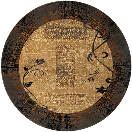 Beige 10' x 10' Barista Round Area Rug 100% Polypropylene Abstract Modern Geometric Carpet for Living Room Dining Office Dorm Room Decor for Sale at Rug Engine