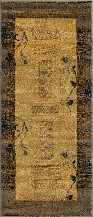 Beige 2' x 5' 1 Barista Runner Area Rug 100% Polypropylene Abstract Modern Geometric Carpet for Living Room Dining Office Dorm Room Decor for Sale at Rug Engine