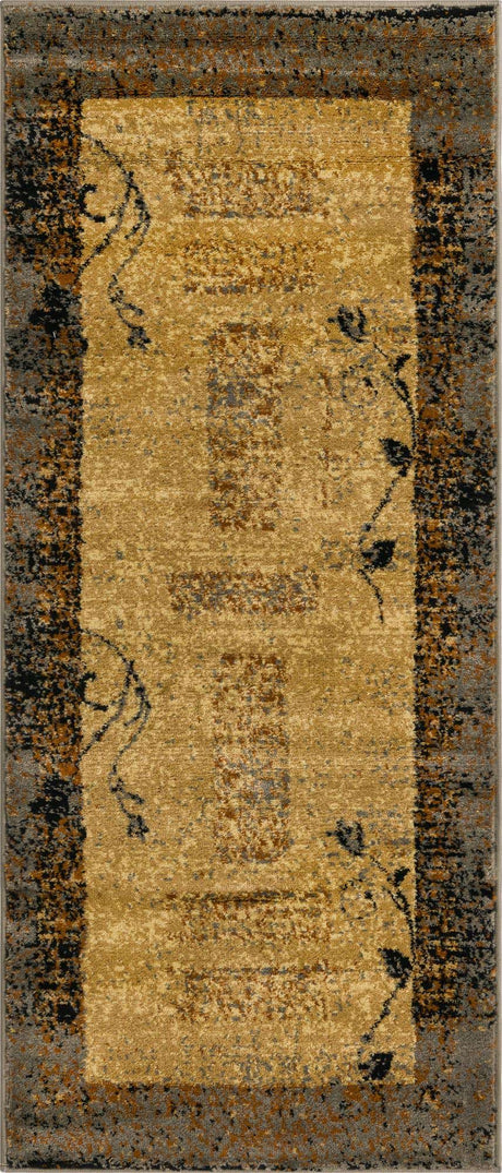 Beige 2' x 5' 1 Barista Runner Area Rug 100% Polypropylene Abstract Modern Geometric Carpet for Living Room Dining Office Dorm Room Decor for Sale at Rug Engine