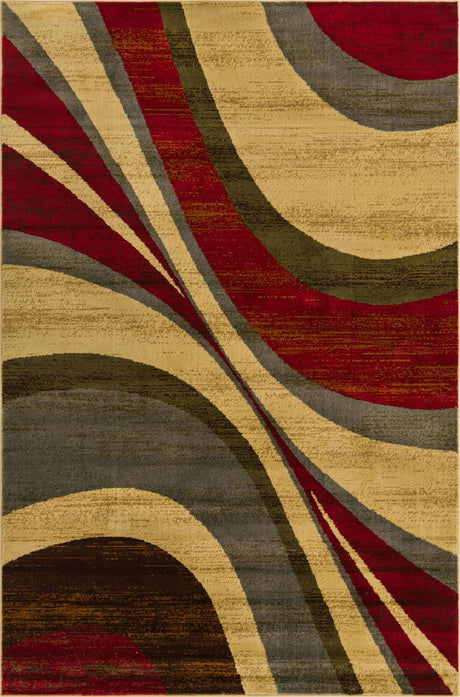 Beige 6' 1 x 9' Barista Rectangle Area Rug 100% Polypropylene Abstract Modern Geometric Carpet for Living Room Dining Office Dorm Room Decor for Sale at Rug Engine