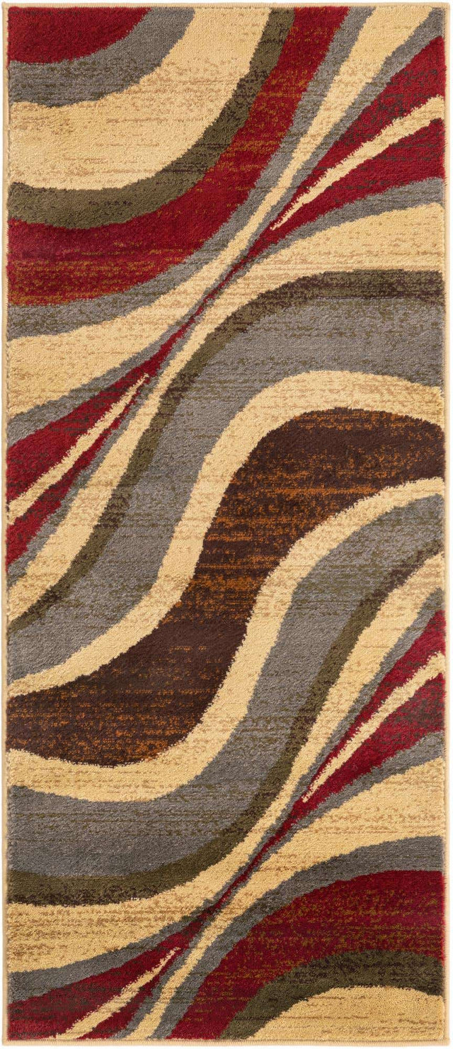 Beige 2' x 5' 1 Barista Runner Area Rug 100% Polypropylene Abstract Modern Geometric Carpet for Living Room Dining Office Dorm Room Decor for Sale at Rug Engine
