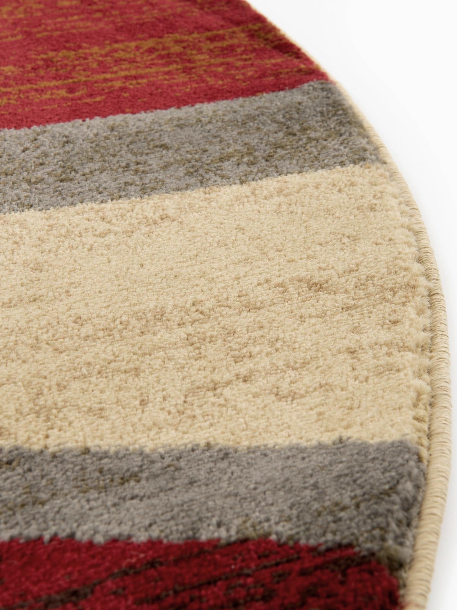 Beige 3' 1 x 6' 1 Barista Hearth Half-Round Semicircle Area Rug 100% Polypropylene Abstract Modern Geometric Carpet for Living Room Dining Office Dorm Room Decor for Sale at Rug Engine
