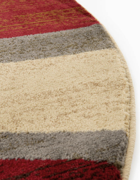 Beige 3' 1 x 6' 1 Barista Hearth Half-Round Semicircle Area Rug 100% Polypropylene Abstract Modern Geometric Carpet for Living Room Dining Office Dorm Room Decor for Sale at Rug Engine