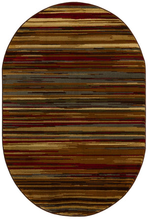 Beige 4' 1 x 6' 1 Barista Oval Area Rug 100% Polypropylene Abstract Modern Geometric Carpet for Living Room Dining Office Dorm Room Decor for Sale at Rug Engine