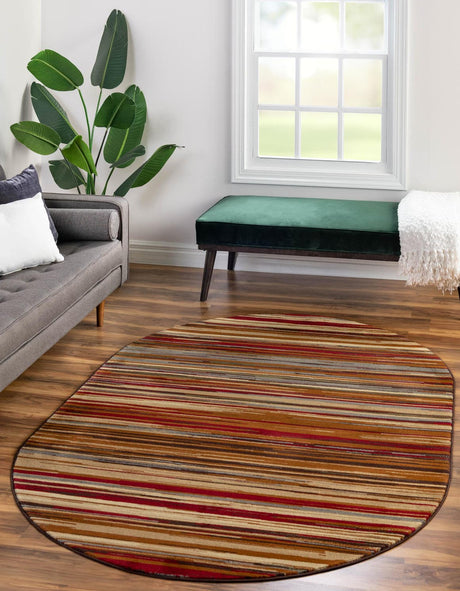 Beige 2' x 3' 1 Barista Oval Area Rug 100% Polypropylene Abstract Modern Geometric Carpet for Living Room Dining Office Dorm Room Decor for Sale at Rug Engine