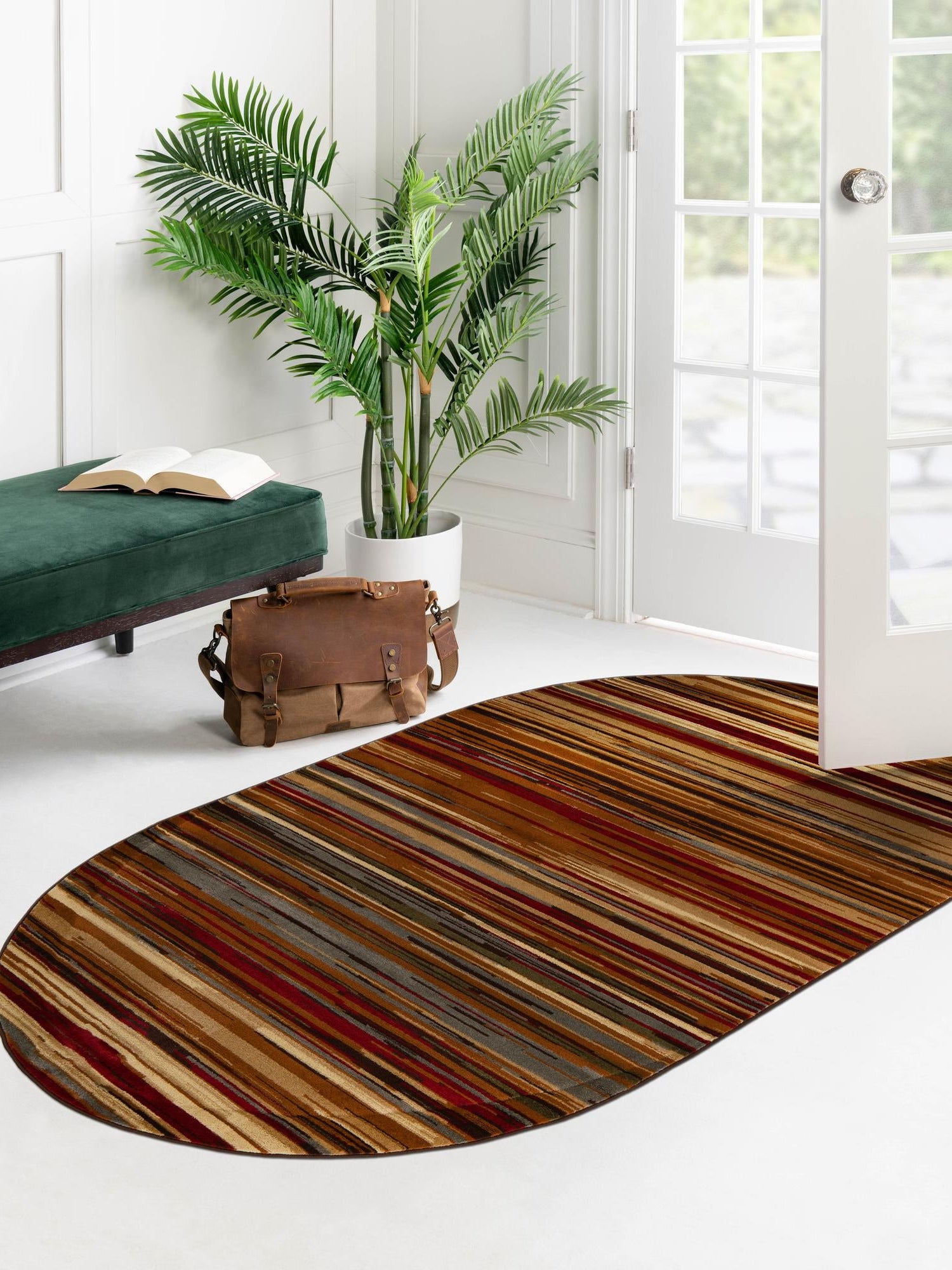 Beige 7' 10 x 10' Barista Oval Area Rug 100% Polypropylene Abstract Modern Geometric Carpet for Living Room Dining Office Dorm Room Decor for Sale at Rug Engine
