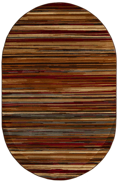Beige 5' 3 x 8' Barista Oval Area Rug 100% Polypropylene Abstract Modern Geometric Carpet for Living Room Dining Office Dorm Room Decor for Sale at Rug Engine