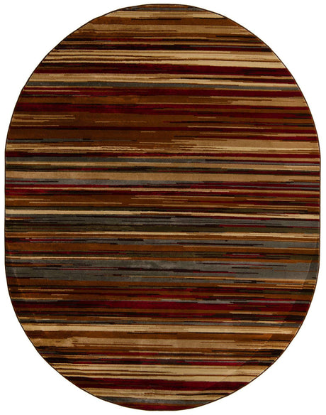Beige 7' 10 x 10' Barista Oval Area Rug 100% Polypropylene Abstract Modern Geometric Carpet for Living Room Dining Office Dorm Room Decor for Sale at Rug Engine