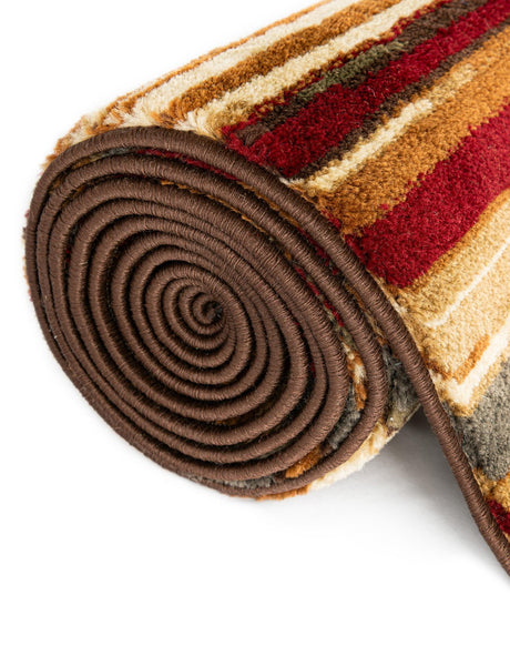 Beige 3' 1 x 6' 1 Barista Hearth Half-Round Semicircle Area Rug 100% Polypropylene Abstract Modern Geometric Carpet for Living Room Dining Office Dorm Room Decor for Sale at Rug Engine
