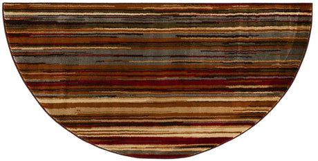 Beige 3' 1 x 6' 1 Barista Hearth Half-Round Semicircle Area Rug 100% Polypropylene Abstract Modern Geometric Carpet for Living Room Dining Office Dorm Room Decor for Sale at Rug Engine