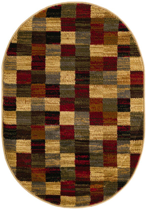 Multicolor 2' x 3' 1 Barista Oval Area Rug 100% Polypropylene Abstract Modern Geometric Carpet for Living Room Dining Office Dorm Room Decor for Sale at Rug Engine