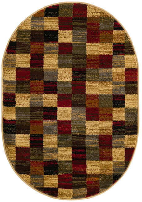 Multicolor 2' x 3' 1 Barista Oval Area Rug 100% Polypropylene Abstract Modern Geometric Carpet for Living Room Dining Office Dorm Room Decor for Sale at Rug Engine
