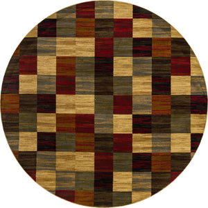 Multicolor 10' x 10' Barista Round Area Rug 100% Polypropylene Abstract Modern Geometric Carpet for Living Room Dining Office Dorm Room Decor for Sale at Rug Engine