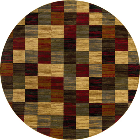 Multicolor 10' x 10' Barista Round Area Rug 100% Polypropylene Abstract Modern Geometric Carpet for Living Room Dining Office Dorm Room Decor for Sale at Rug Engine