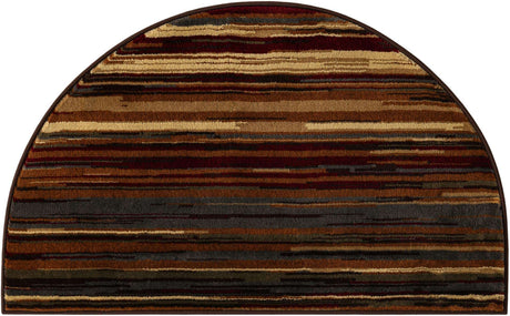 Multicolor 2' 7 x 4' 1 Barista Hearth Half-Round Semicircle Area Rug 100% Polypropylene Abstract Modern Geometric Carpet for Living Room Dining Office Dorm Room Decor for Sale at Rug Engine